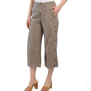 XCVI Black Wide Leg Pants Size Small | Snap Button Side Detail